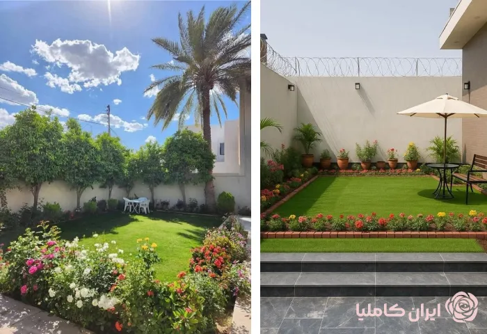 طراحی حیاط ویلایی کوچک